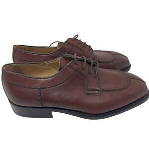 Moraolo men brown leather oxford dress shoes sz 6